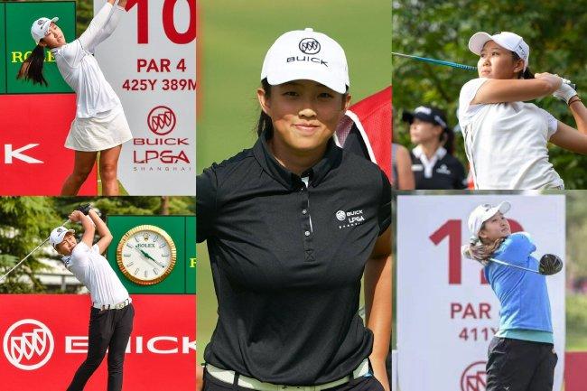 殷若宁、殷小雯、孙嘉泽、王柏宁、王梓萱合手正赛外卡干涉别克LPGA锦标赛