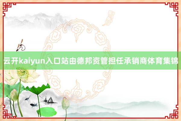 云开kaiyun入口站由德邦资管担任承销商体育集锦