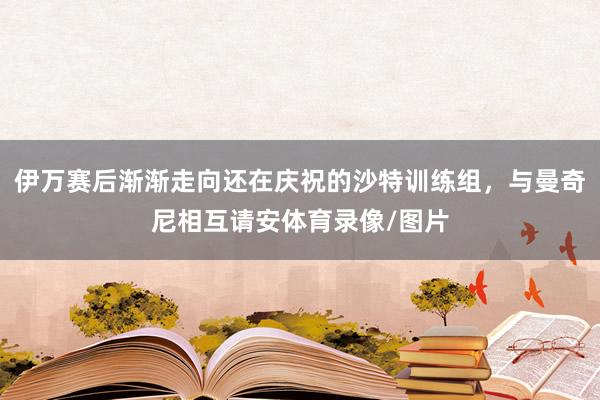 伊万赛后渐渐走向还在庆祝的沙特训练组，与曼奇尼相互请安体育录像/图片