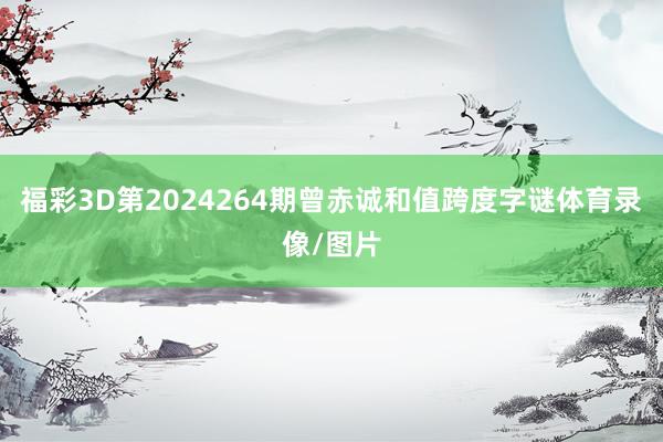 福彩3D第2024264期曾赤诚和值跨度字谜体育录像/图片